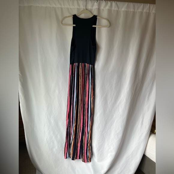 Loft Navy and multicolored stripe midi-length dress - NWOT - Picture 6 of 9
